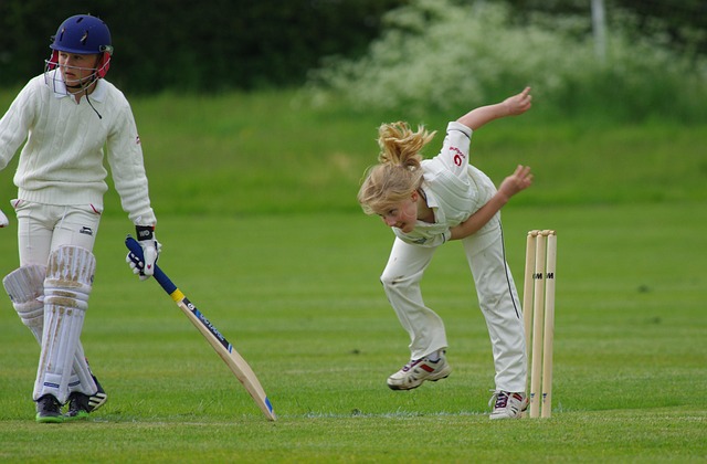 Bowler delivering a powerful ball during training